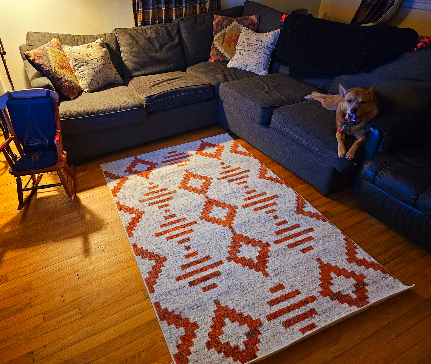 Orange Desert Sun Rug Area Rug Mat