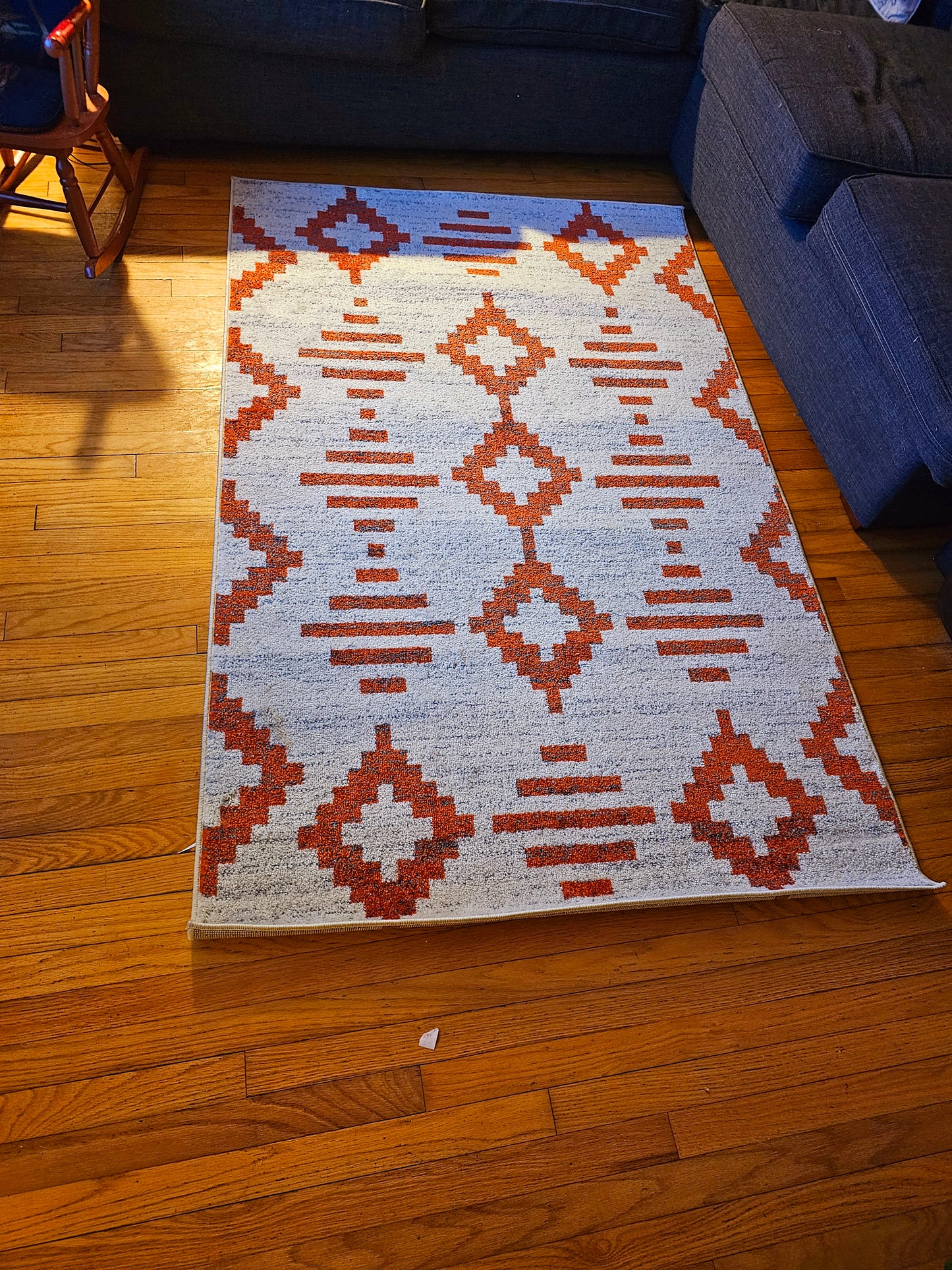 Orange Desert Sun Rug Area Rug Mat