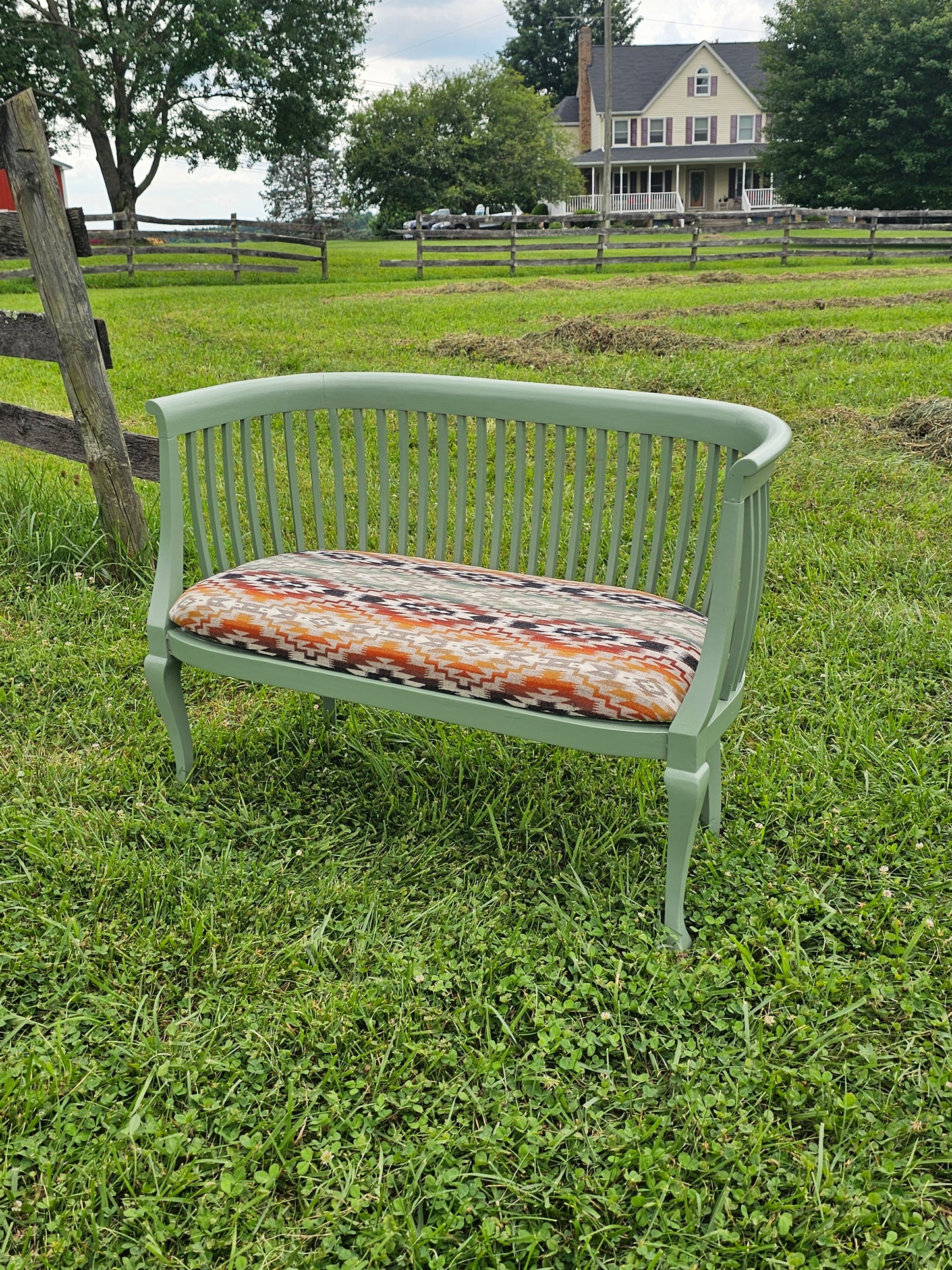 Desert Sage Green Antique bench