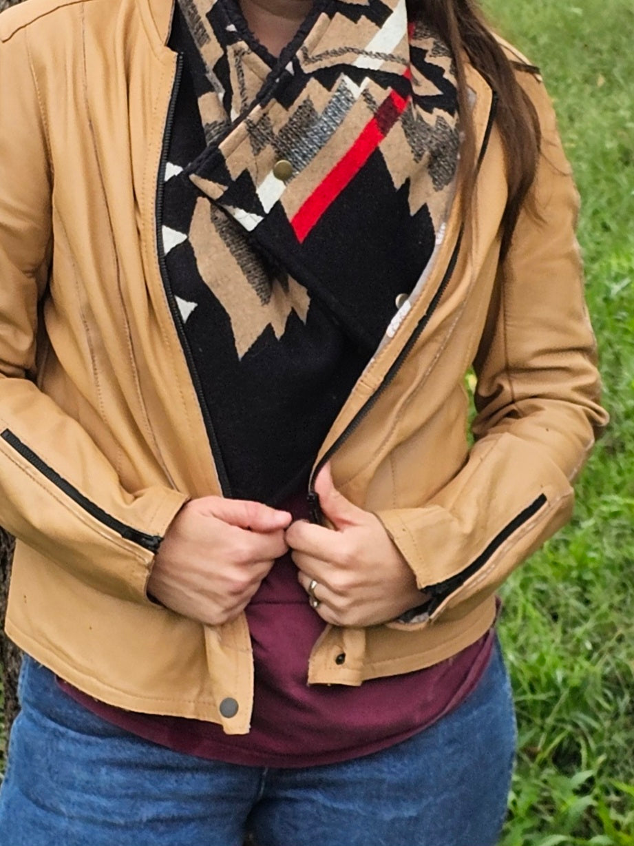 Rock Point Black Western wool scarf Wrap Scarf Ski Muffler