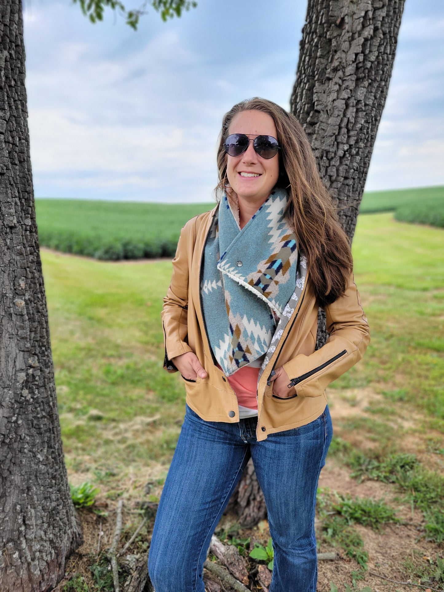 Rancho Arroyo Shale Western Scarf Wrap Scarf Ski Muffler