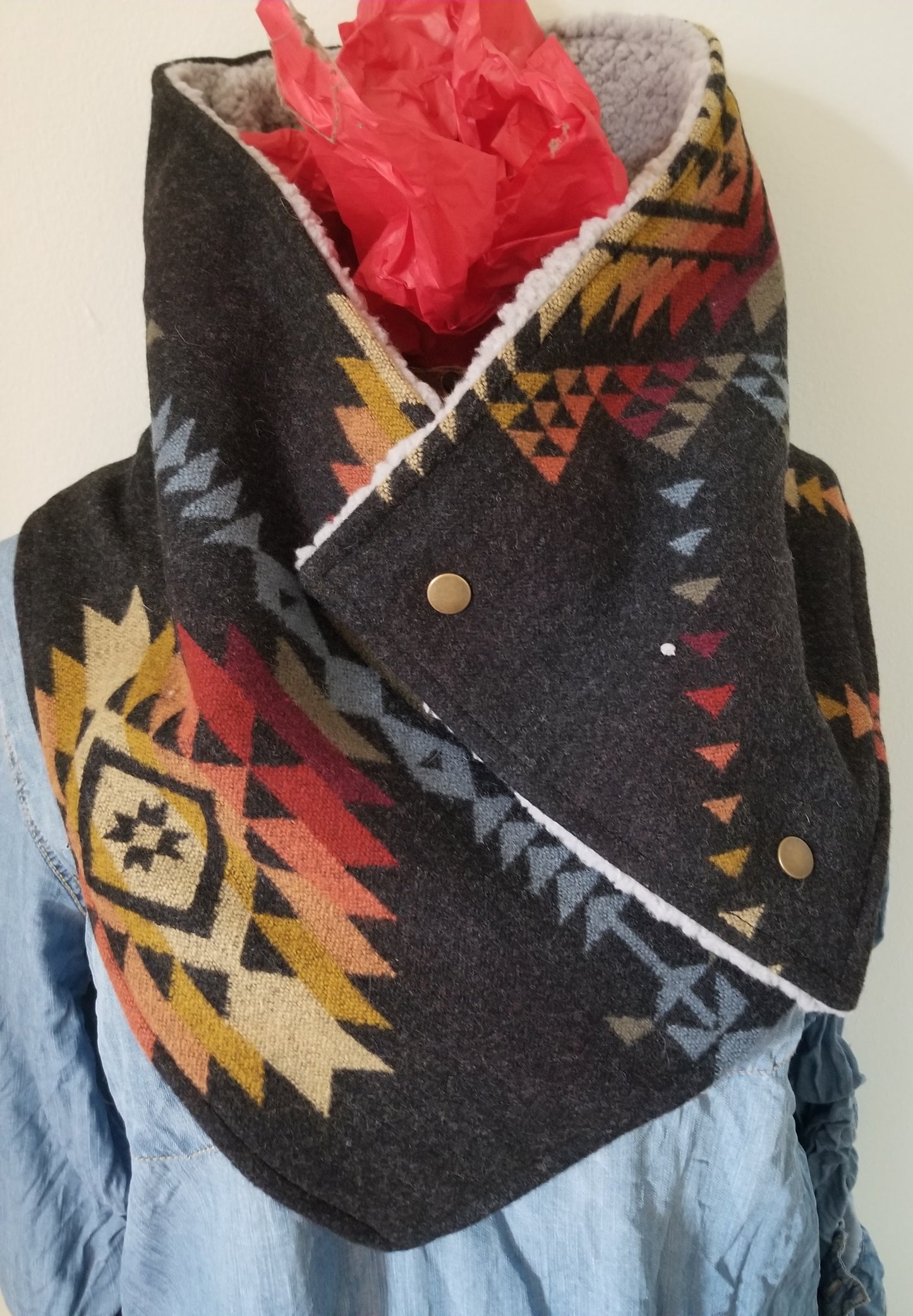 Pueblo Dwelling Western Scarf Wrap Scarf Ski Muffler