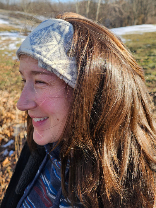Diamond Ridge White Ear warmers Headband
