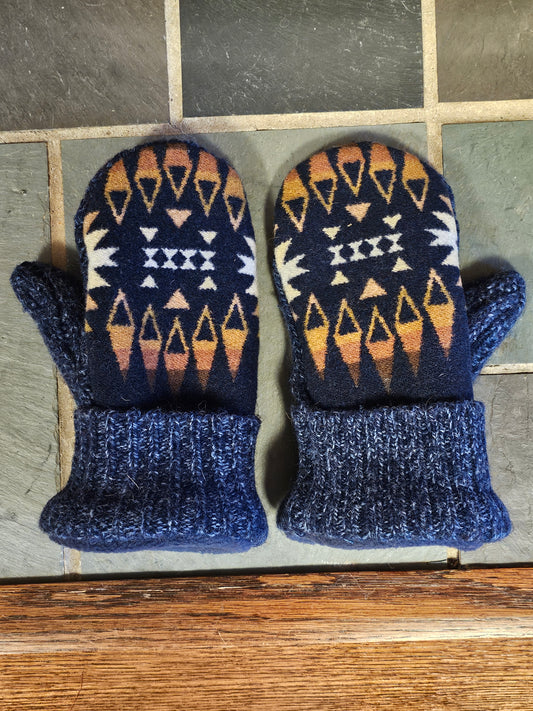 Mission Trails Navy Gloves Wool Mittens