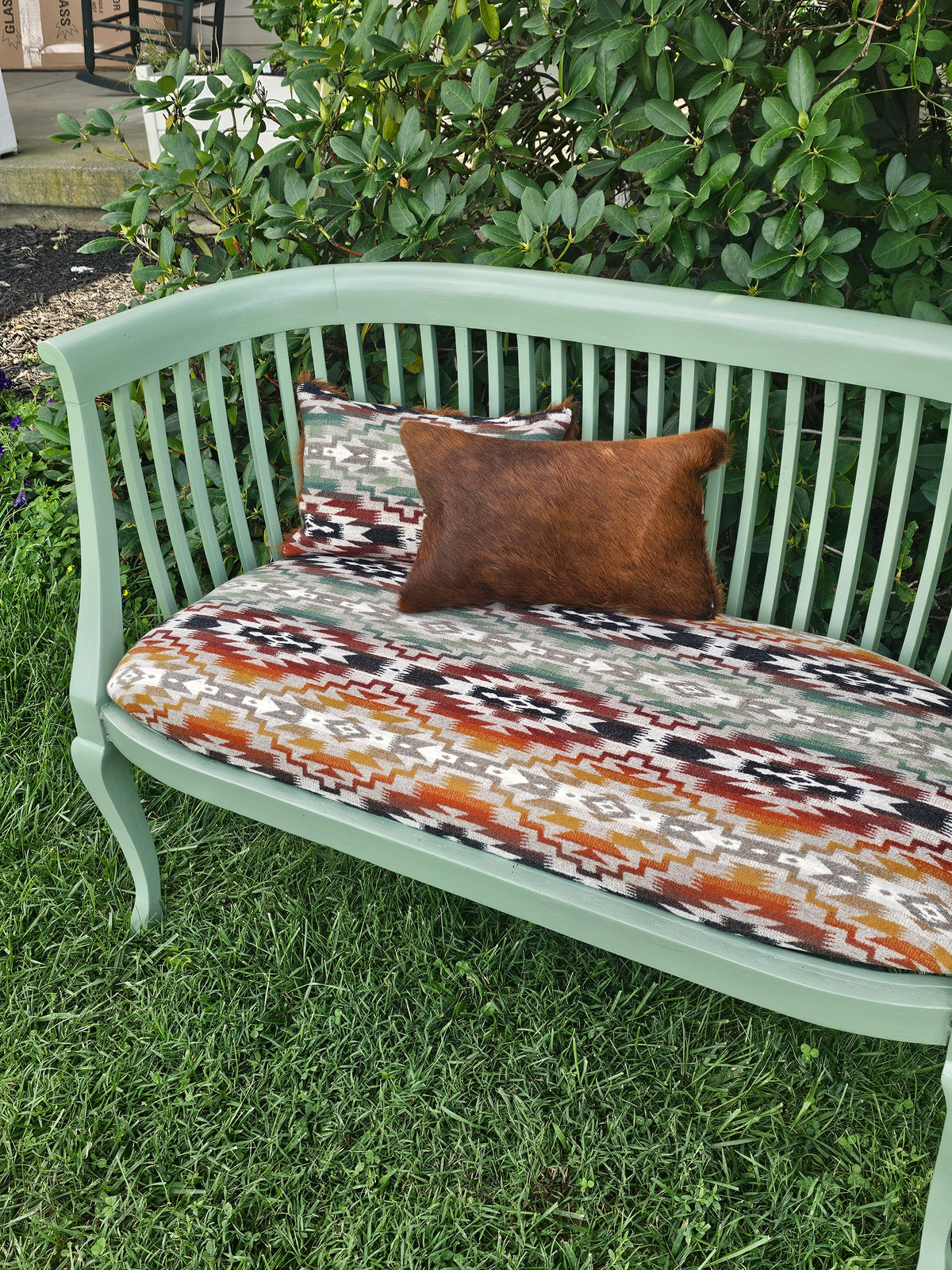 Desert Sage Green Antique bench