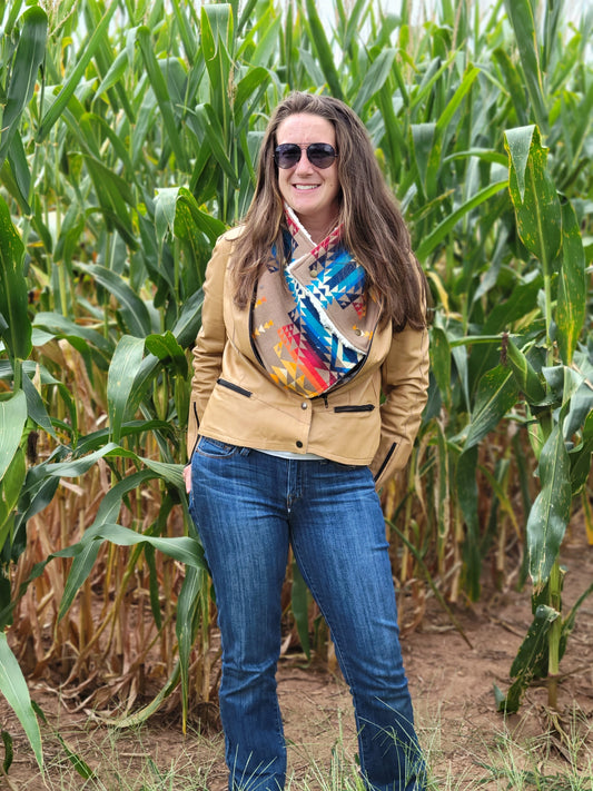 Pilot Rock Western Scarf Wrap Scarf Ski Muffler