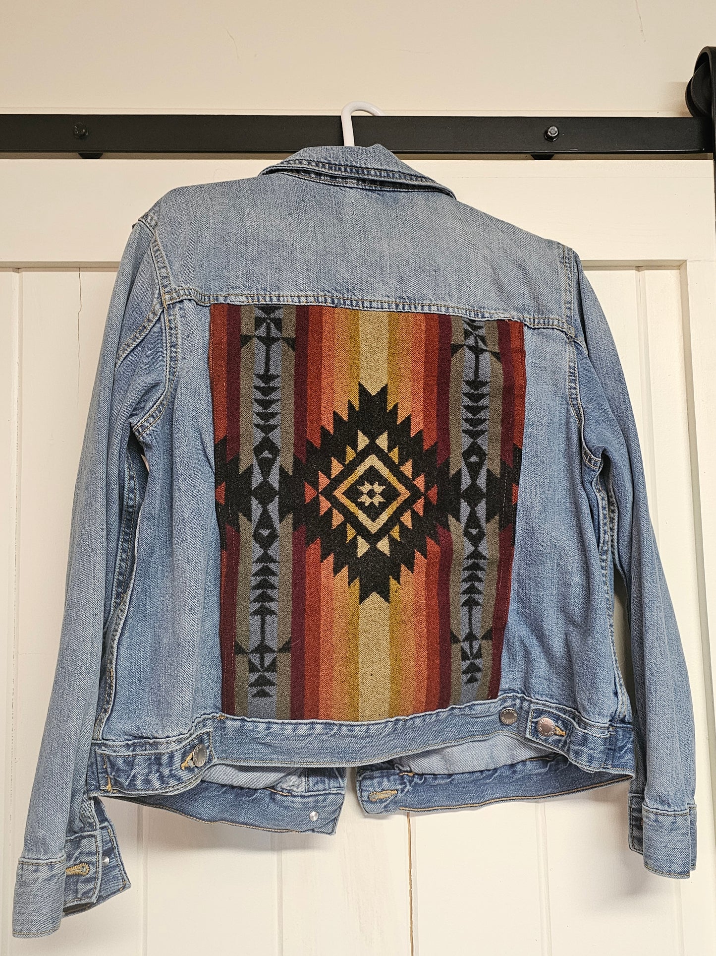 Pueblo Dwelling Denim Jacket Jean Jacket Size Extra Large