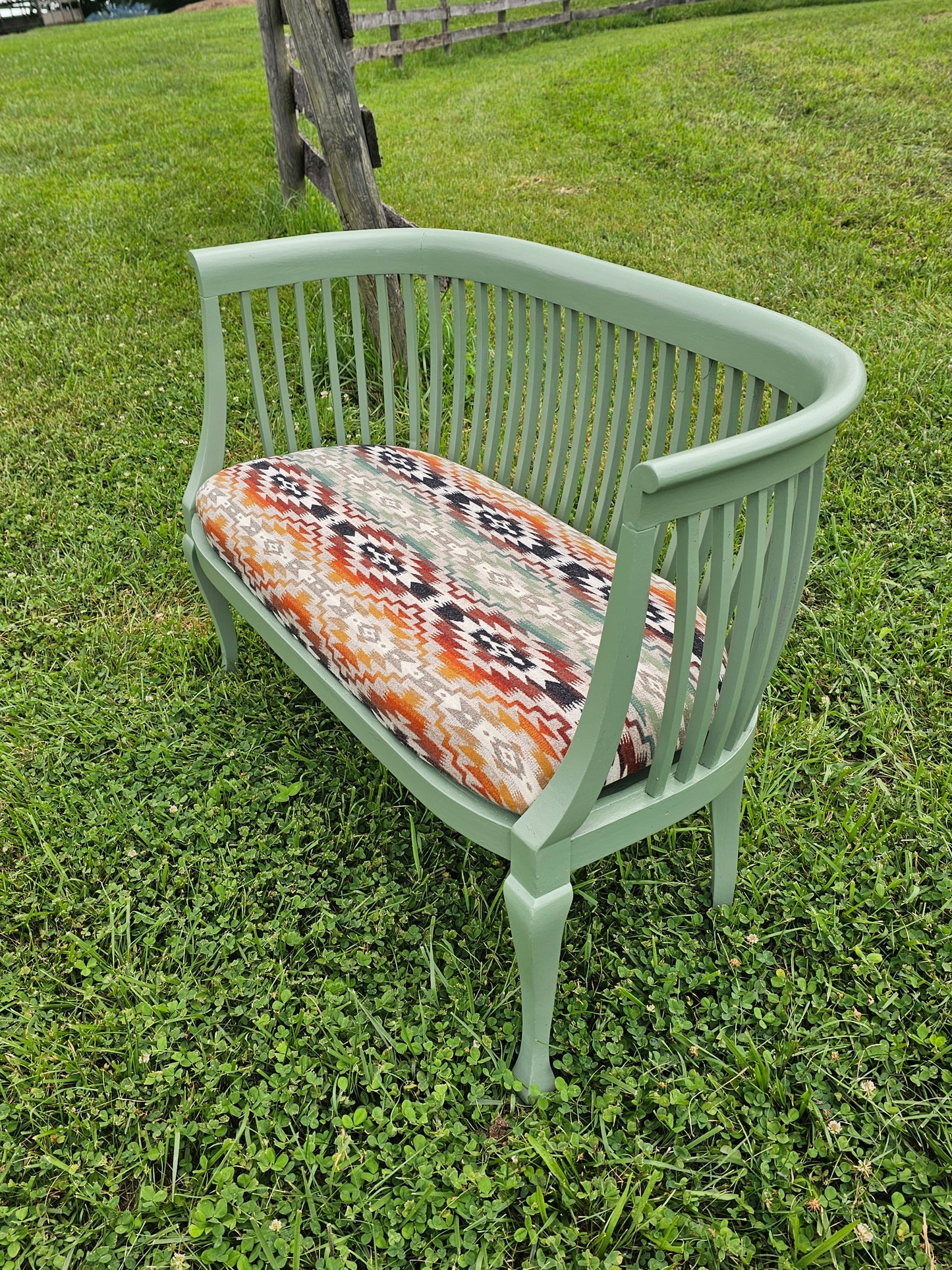 Desert Sage Green Antique bench
