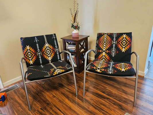 Mid Century Modern Pueblo Dwelling Metal Chairs