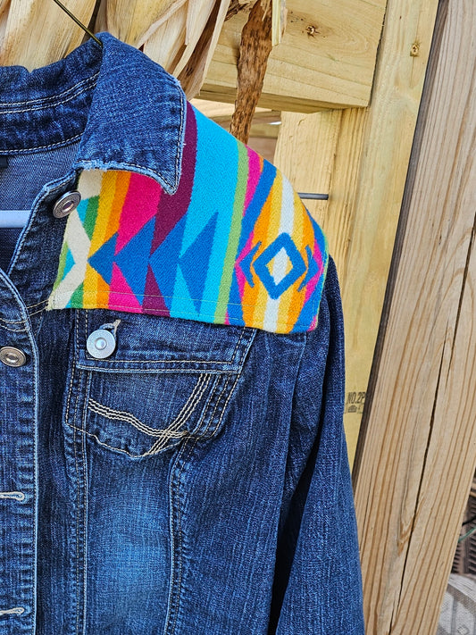 San Gabriel Dark Wash Women's Denim Jacket (Size 18 Lane Bryant)