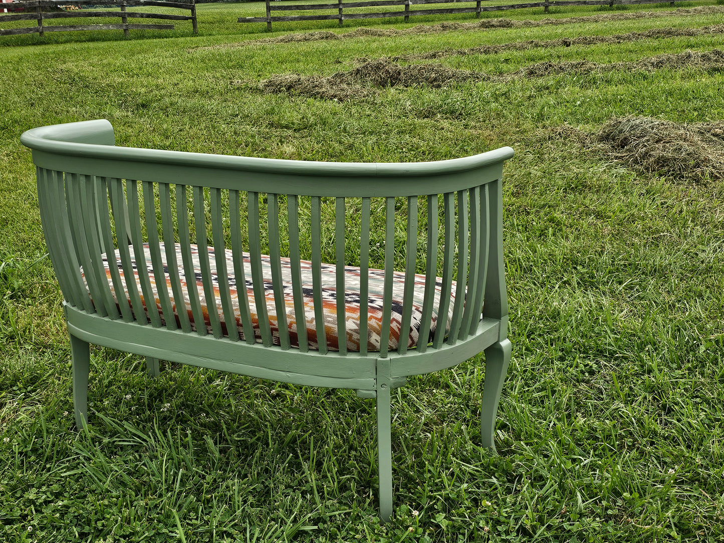 Desert Sage Green Antique bench