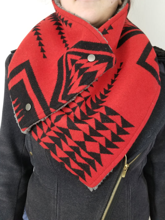 Walking Rock Red Western Scarf Wrap Scarf Ski Muffler