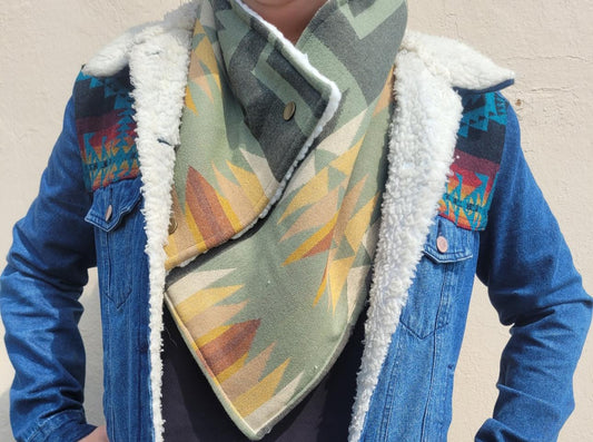 Harding Sage Western Scarf Wrap Scarf Ski Muffler