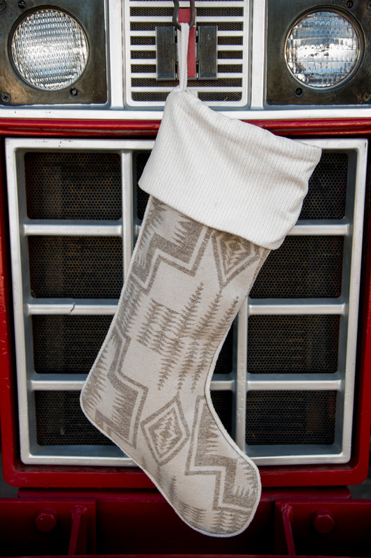 Christmas Stocking Western Stocking Wool Stocking- Harding Tonal